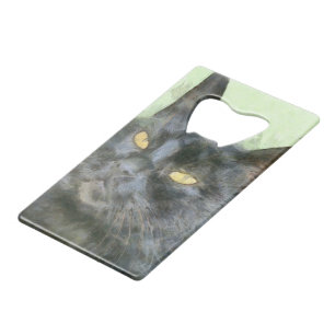 Abrebotellas De Tarjeta De Crédito Arte de lápiz para gato negro