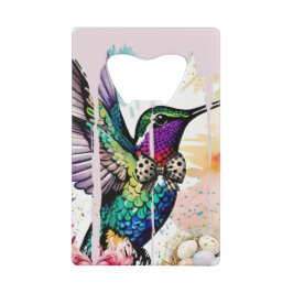Abrebotellas De Tarjeta De Crédito Arte de Pájaro Pincelada