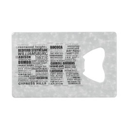 Abrebotellas De Tarjeta De Crédito Arte Word de Brooklyn New York City