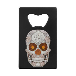 Abrebotellas De Tarjeta De Crédito Aspen Leaf Skull 11