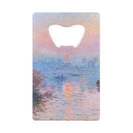 Abrebotellas De Tarjeta De Crédito Atardecer en el Sena Claude Monet