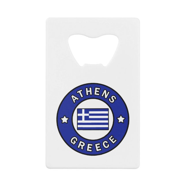 Abrebotellas De Tarjeta De Crédito Atenas Grecia (Anverso)