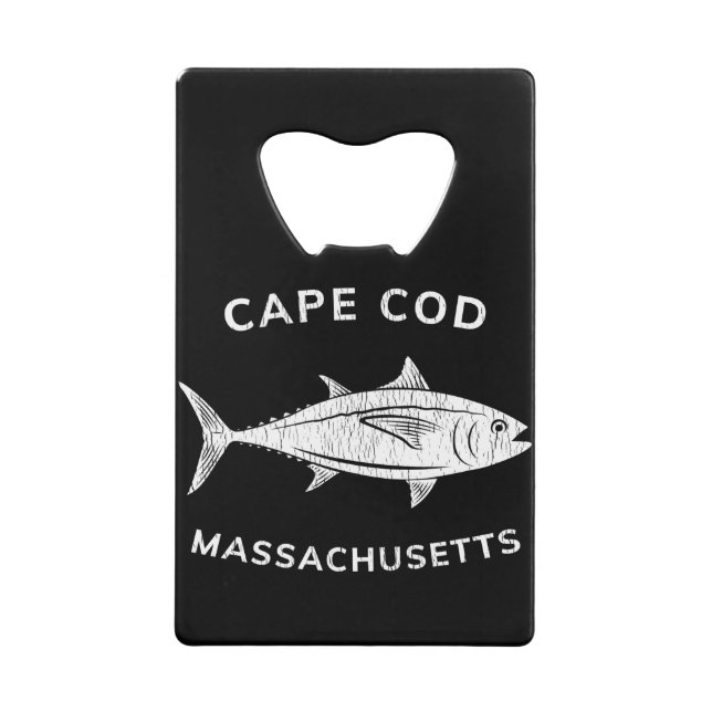 Abrebotellas De Tarjeta De Crédito Atún de Cape Cod Massachusetts (Anverso)