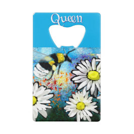 Abrebotellas De Tarjeta De Crédito Augusto caprichoso en daisis personalizado