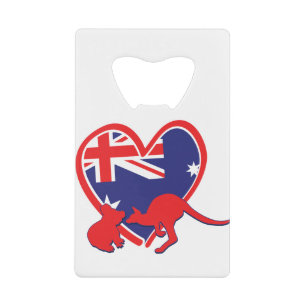 Abrebotellas De Tarjeta De Crédito Austrailia Koala Kangaroo