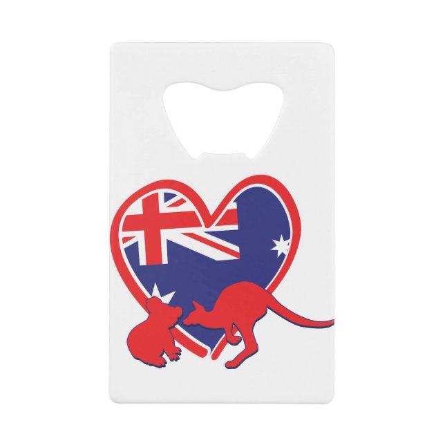 Abrebotellas De Tarjeta De Crédito Austrailia Koala Kangaroo (Anverso)