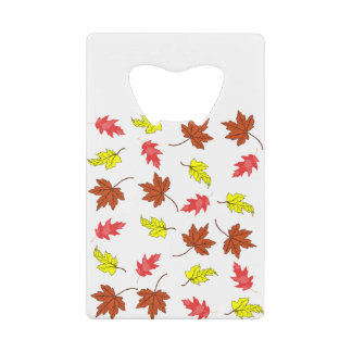 Abrebotellas De Tarjeta De Crédito Autumn Leaves Colourfull