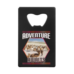 Abrebotellas De Tarjeta De Crédito Aventuras de aventura - Alpaca Llama Travel