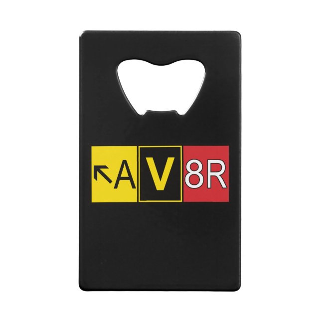 Abrebotellas De Tarjeta De Crédito Aviador - AV8R - (Anverso)