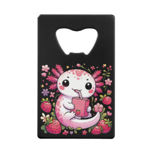 Abrebotellas De Tarjeta De Crédito Axolotl Bebe Fresa Japonesa