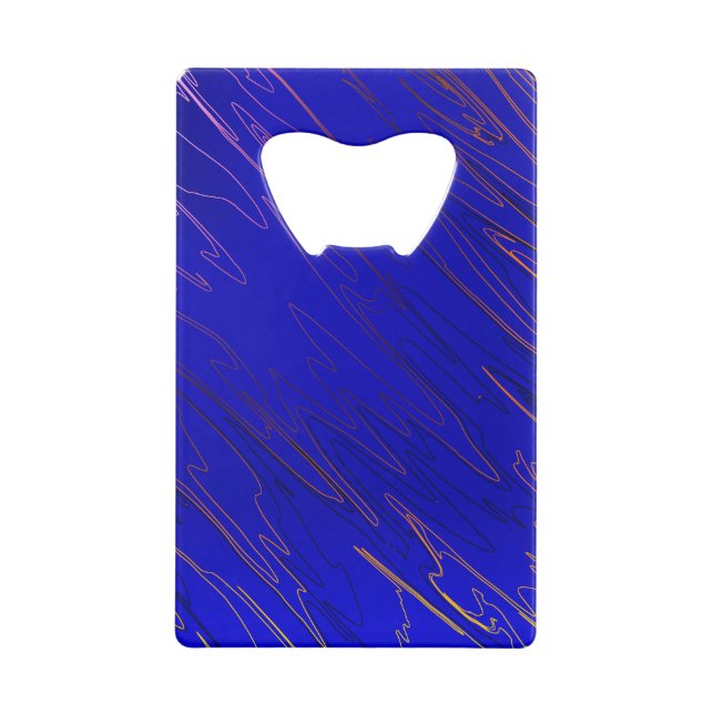Abrebotellas De Tarjeta De Crédito Azul mareado (Reverso)