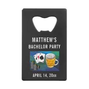 Abrebotellas De Tarjeta De Crédito Bachelor Party Wedding Favor Beer Poker