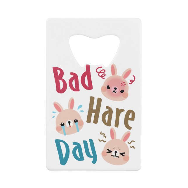 Abrebotellas De Tarjeta De Crédito Bad Hare Day Conejo Conejo Conejo Conejo Kawaii Pa (Anverso)
