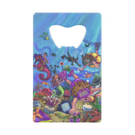 Abrebotellas De Tarjeta De Crédito Bajo el mar