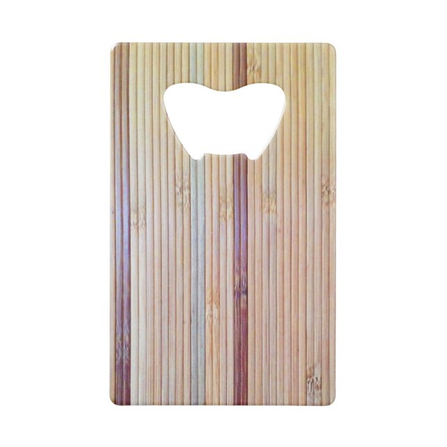 Abrebotellas De Tarjeta De Crédito Bambú (Anverso)