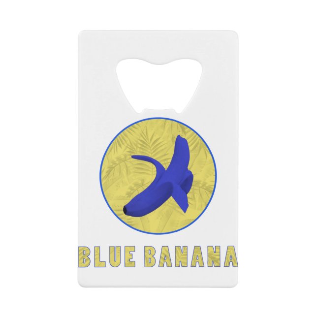 Abrebotellas De Tarjeta De Crédito banana azul (Anverso)