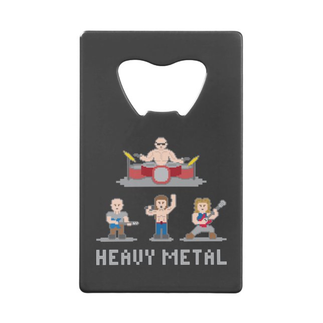 Abrebotellas De Tarjeta De Crédito Banda de heavy metal de 8 pedazos (Anverso)