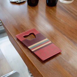 Abrebotellas De Tarjeta De Crédito Banda de tonos marrones