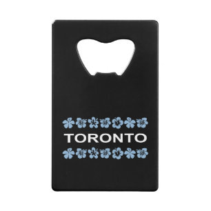 Abrebotellas De Tarjeta De Crédito Bandas Aloha de Toronto Color Oscuro Azul