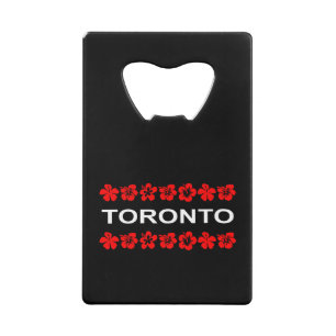 Abrebotellas De Tarjeta De Crédito Bandas de Aloha Rojo de Toronto Color oscuro