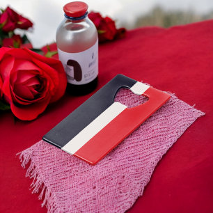 Abrebotellas De Tarjeta De Crédito Bandas rojas y azules