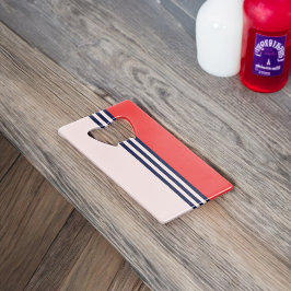 Abrebotellas De Tarjeta De Crédito Bandas rojas y negras