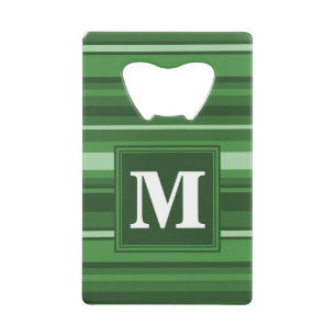 Abrebotellas De Tarjeta De Crédito Bandas verdes monográficas