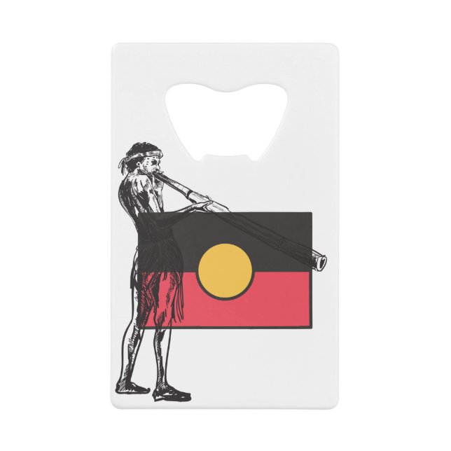 Abrebotellas De Tarjeta De Crédito Bandera aborigen australiana Guay (Anverso)