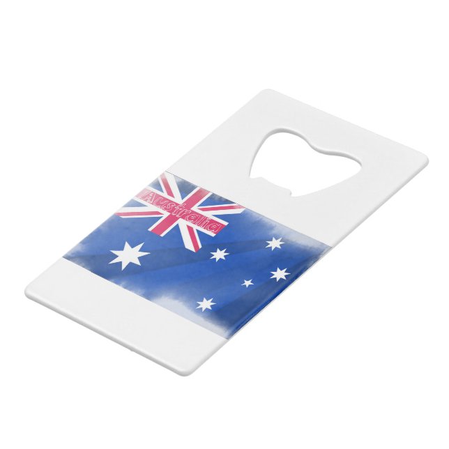Abrebotellas De Tarjeta De Crédito Bandera australiana (Ángulo frontal)