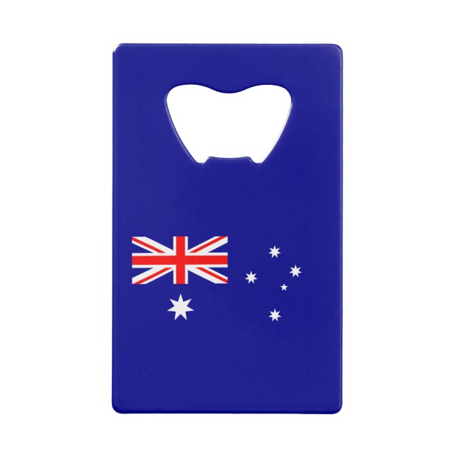 Abrebotellas De Tarjeta De Crédito Bandera australiana patriótica (Anverso)