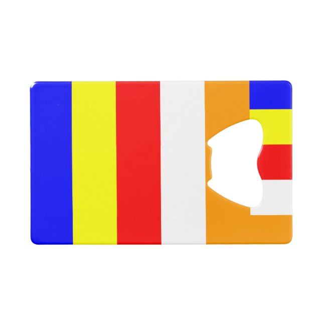 Abrebotellas De Tarjeta De Crédito Bandera budista (Anverso (Horizontal))