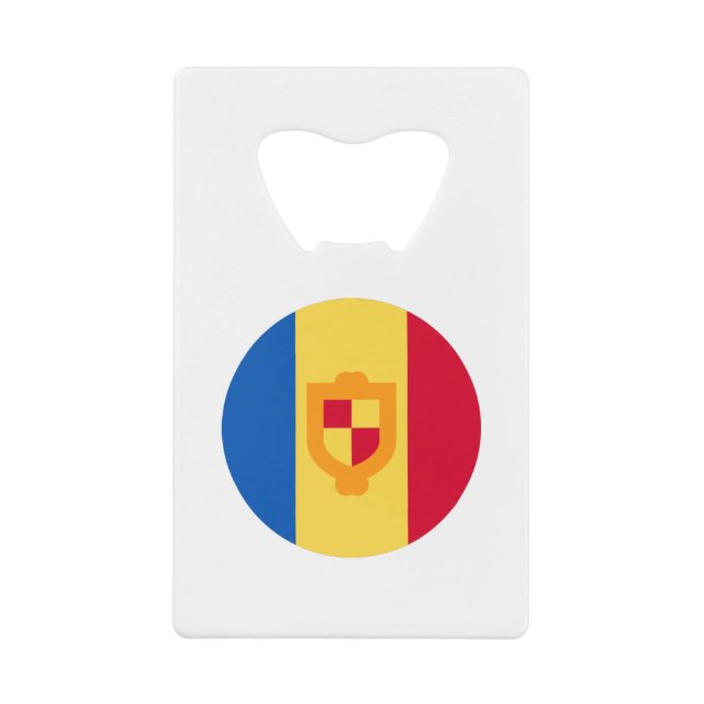 Abrebotellas De Tarjeta De Crédito Bandera de Andorra (Anverso)