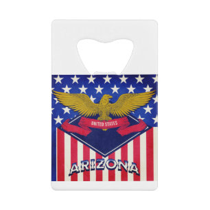 Abrebotellas De Tarjeta De Crédito Bandera de Arizona USA