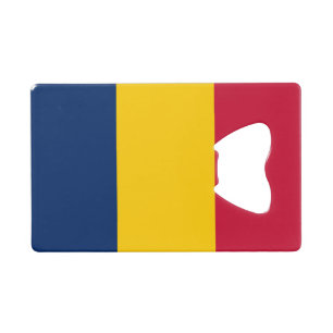 Abrebotellas De Tarjeta De Crédito Bandera de Chad