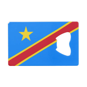 Abrebotellas De Tarjeta De Crédito Bandera de Congo Kinshasa