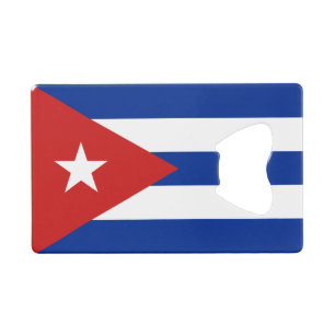 Abrebotellas De Tarjeta De Crédito Bandera de Cuba