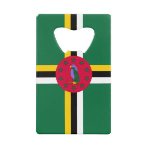 Abrebotellas De Tarjeta De Crédito Bandera de Dominica