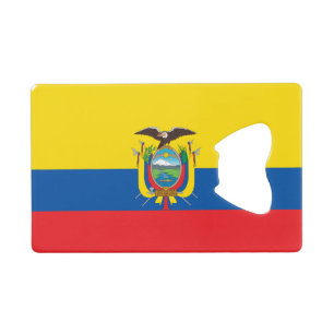 Abrebotellas De Tarjeta De Crédito Bandera de Ecuador