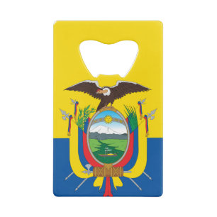 Abrebotellas De Tarjeta De Crédito Bandera de Ecuador
