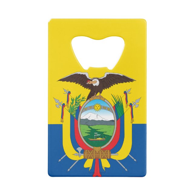 Abrebotellas De Tarjeta De Crédito Bandera de Ecuador (Reverso)