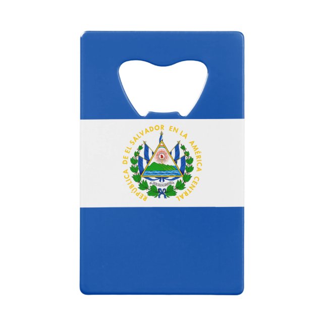 Abrebotellas De Tarjeta De Crédito Bandera de El Salvador (Anverso)