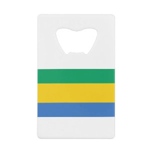 Abrebotellas De Tarjeta De Crédito Bandera de Gabón