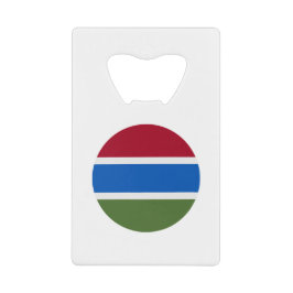 Abrebotellas De Tarjeta De Crédito Bandera de Gambia