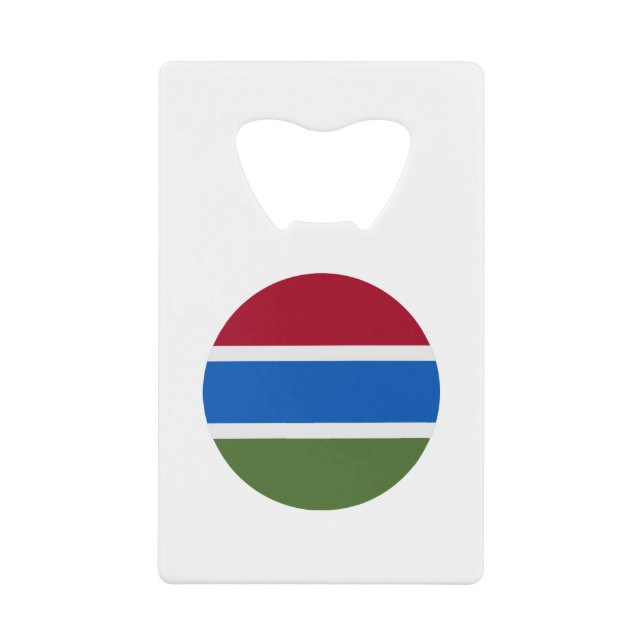Abrebotellas De Tarjeta De Crédito Bandera de Gambia (Anverso)