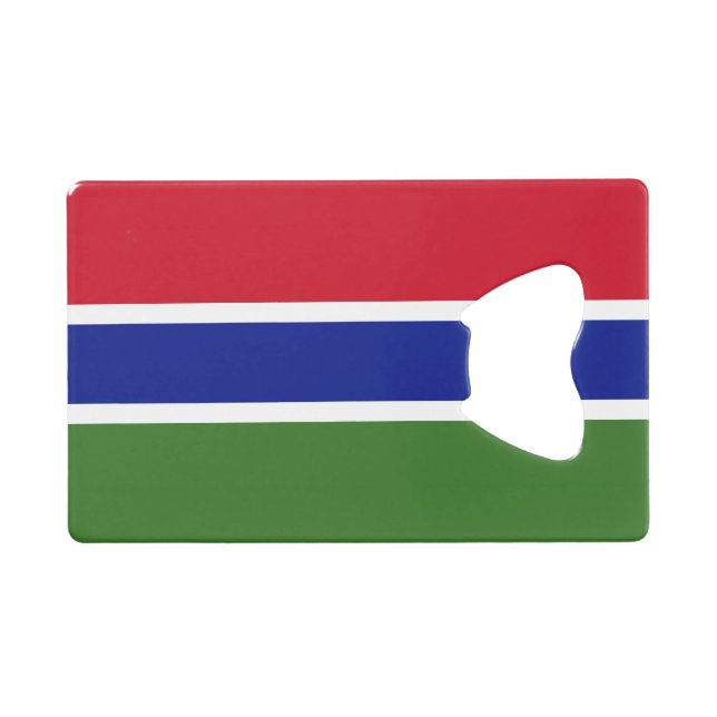 Abrebotellas De Tarjeta De Crédito Bandera de Gambia (Anverso (Horizontal))