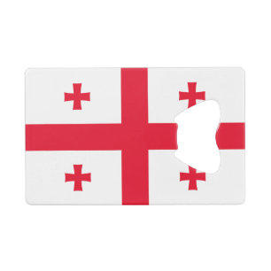 Abrebotellas De Tarjeta De Crédito Bandera de Georgia