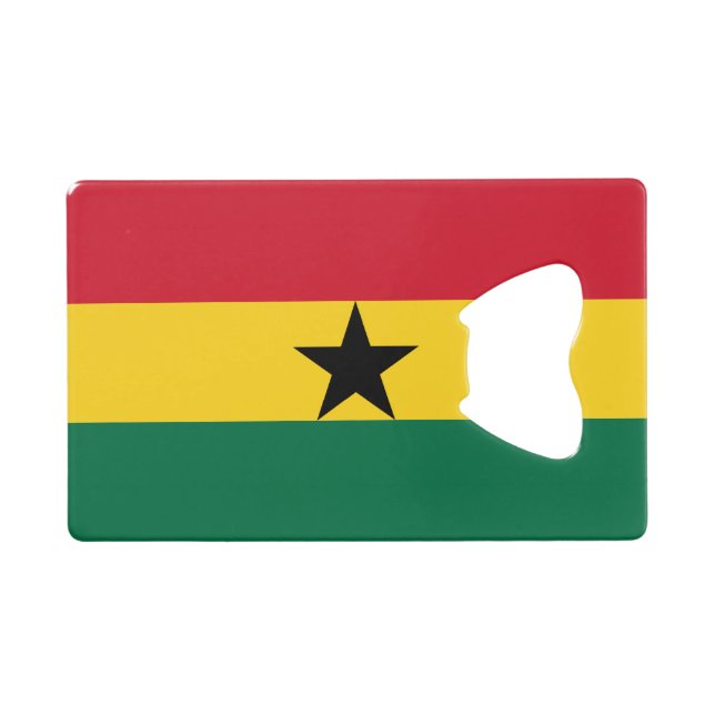 Abrebotellas De Tarjeta De Crédito Bandera de Ghana (Anverso (Horizontal))