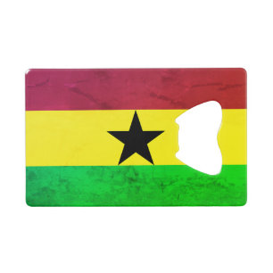 Abrebotellas De Tarjeta De Crédito Bandera de Ghana (África Occidental)