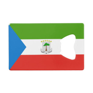 Abrebotellas De Tarjeta De Crédito Bandera de Guinea Ecuatorial