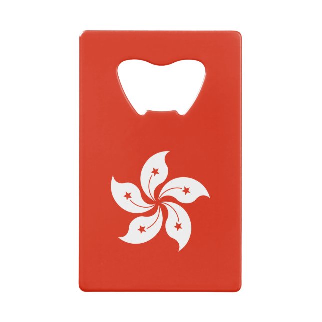 Abrebotellas De Tarjeta De Crédito Bandera de Hong Kong (Anverso)